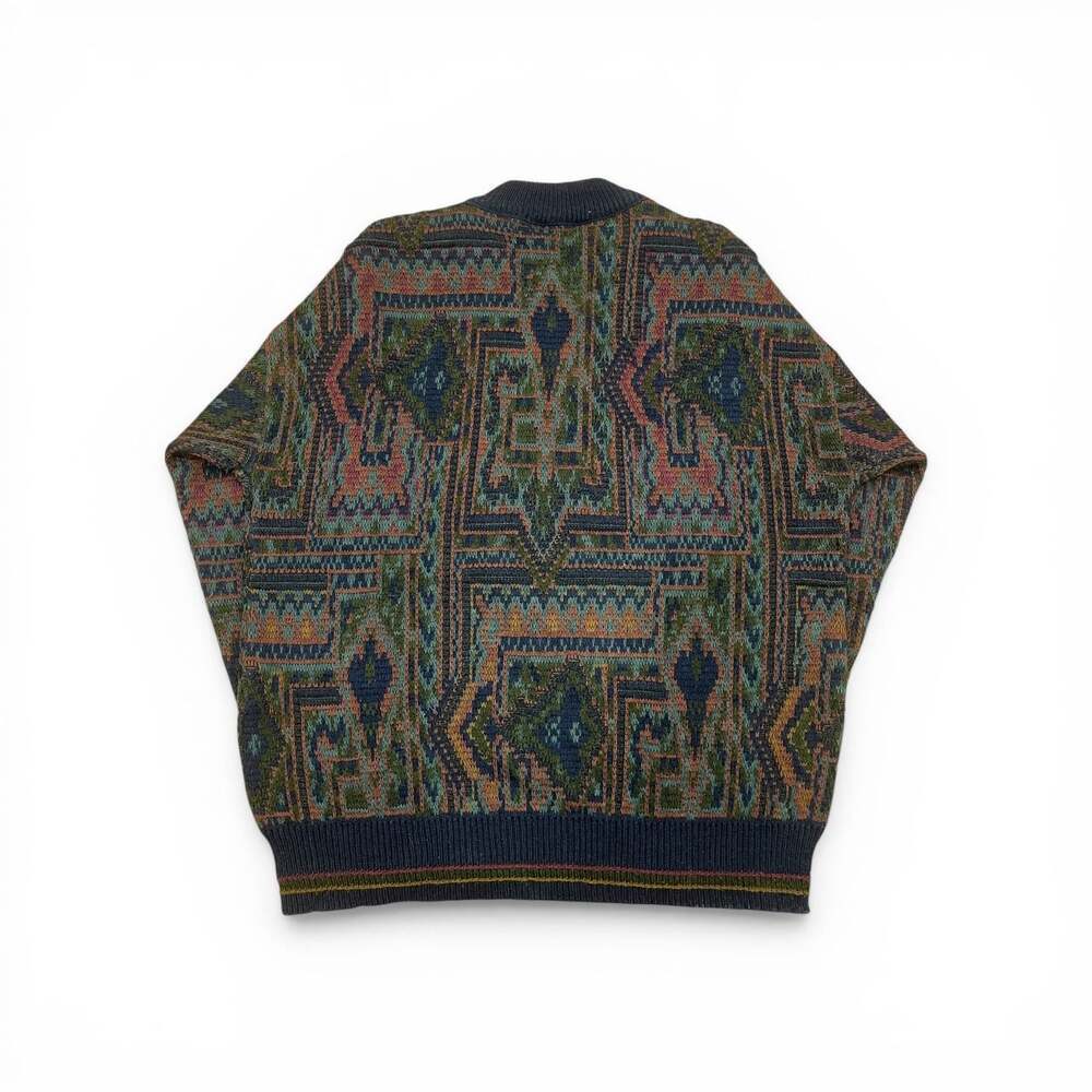 Vintage Italian Sweater Co. Abstract Geometric Knit Pullover - Size Large - Picture 2 of 3